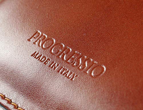 PROGRESSIO Agenda diaria 2021 - A5 (15x21) planner 12 meses - Handmade in Italy - marron claro