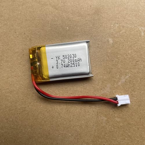 2er Set 3,7V 200mAh LiPo Akku 502030, JST 2.0 Stecker, wiederaufladbar, für DIY Projekte, RC Modellbau, Drohne, LED und kleine elektronische Geräte – Bild 5