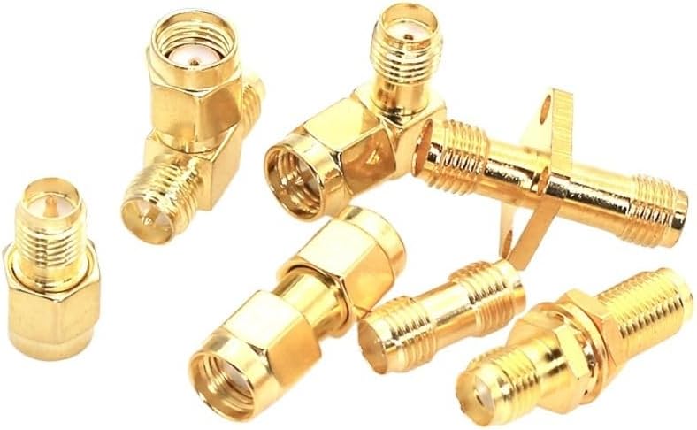 1～10個 RP SMA-SMA オスコネクタ R*/F アダプタ(RPSMA-J SMA-K 90,10 Pcs)