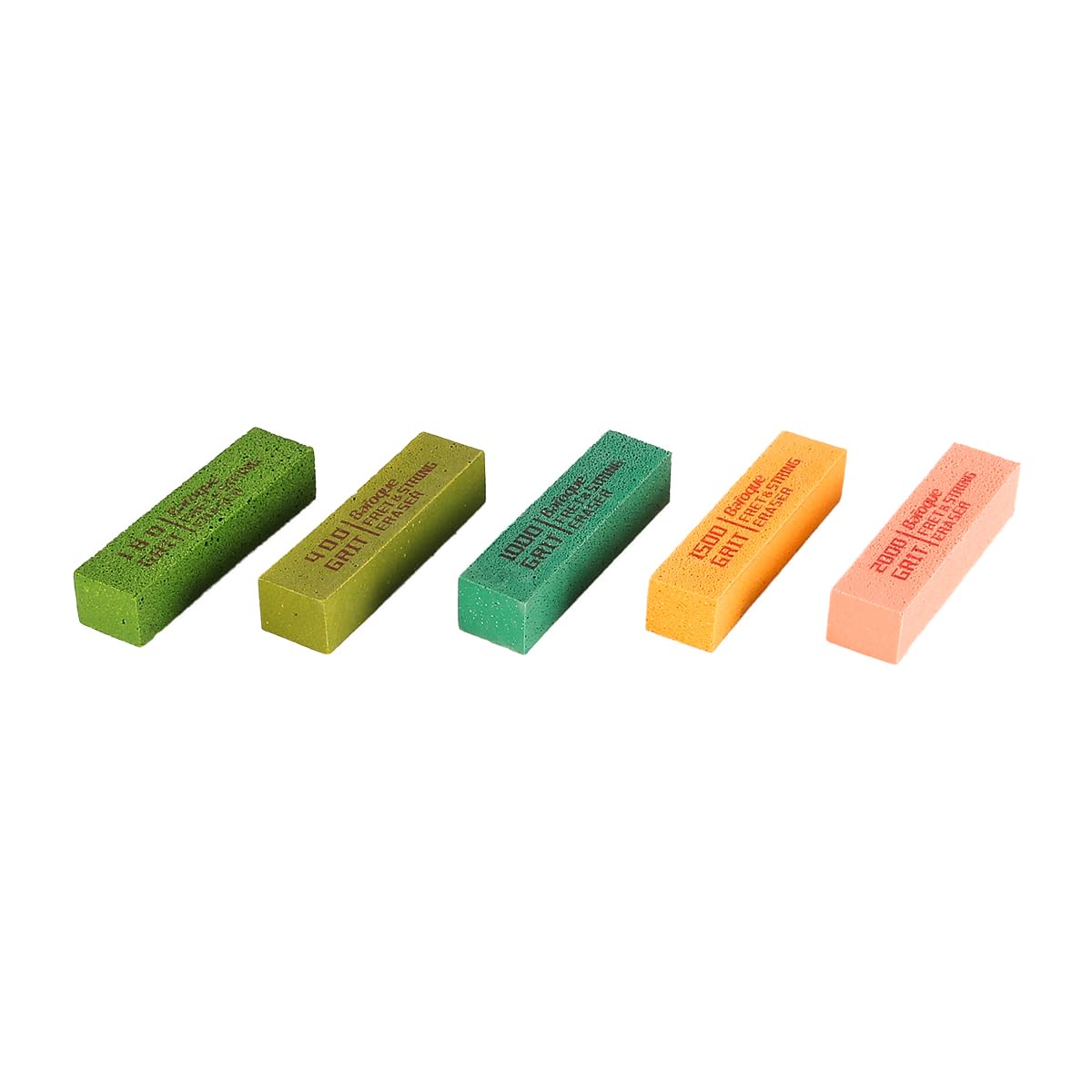 Alnicov Fret Erasers for Guitar Fret Polishing Cleaner Frets Polish Tools Kit Clean Fret Wire/String/Metal (5 Pack 180/400/1000/1500/2000 Grit) - Image 4