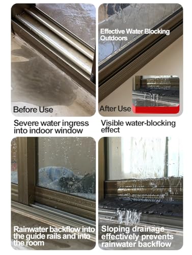 Deflectores de lluvia de goma autoadhesivos para puertas y ventanas 4