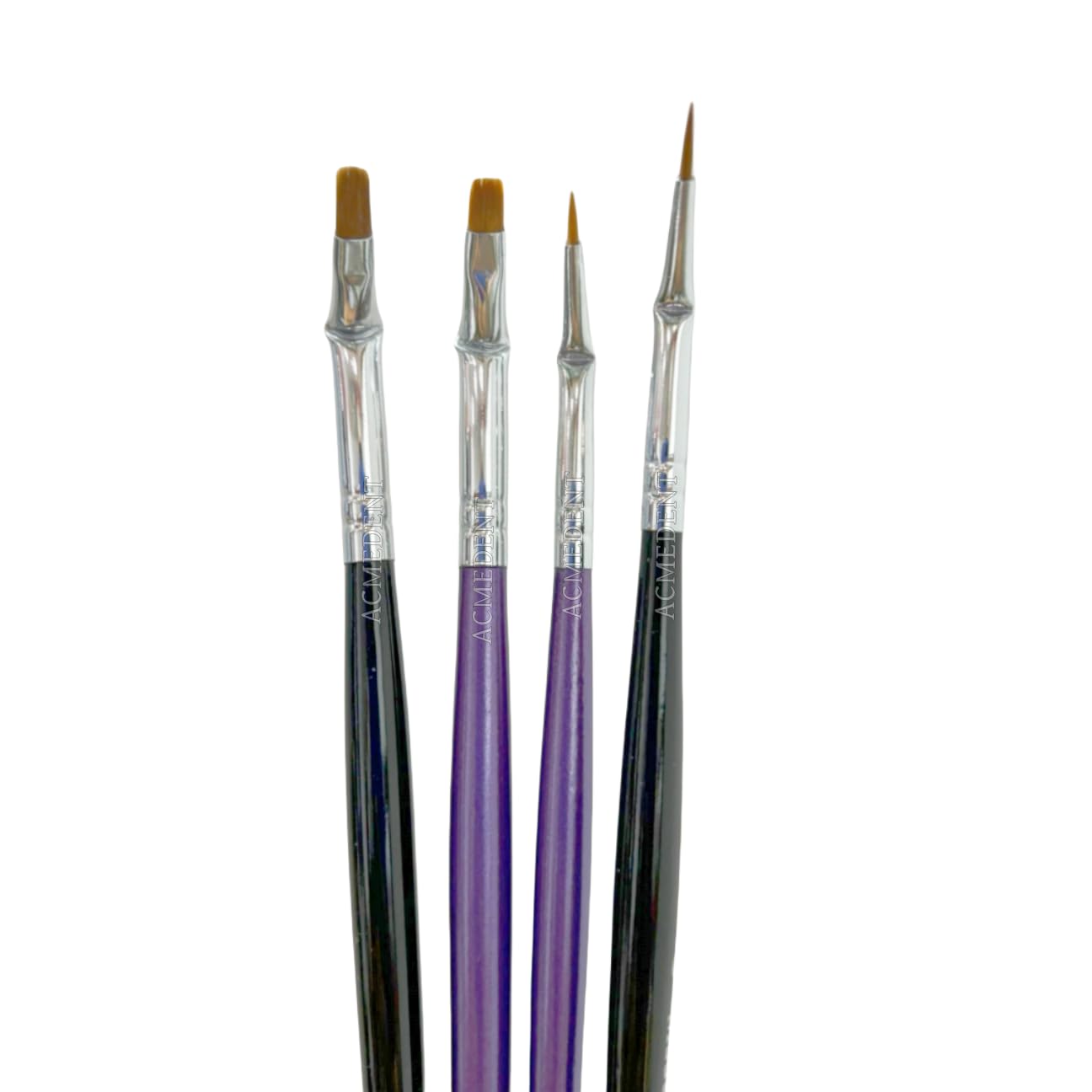 Dental Curved Brush Pens Skyists Nylon Brushes Hair 0# 2# Denture Dentine Length 5mm/7mm