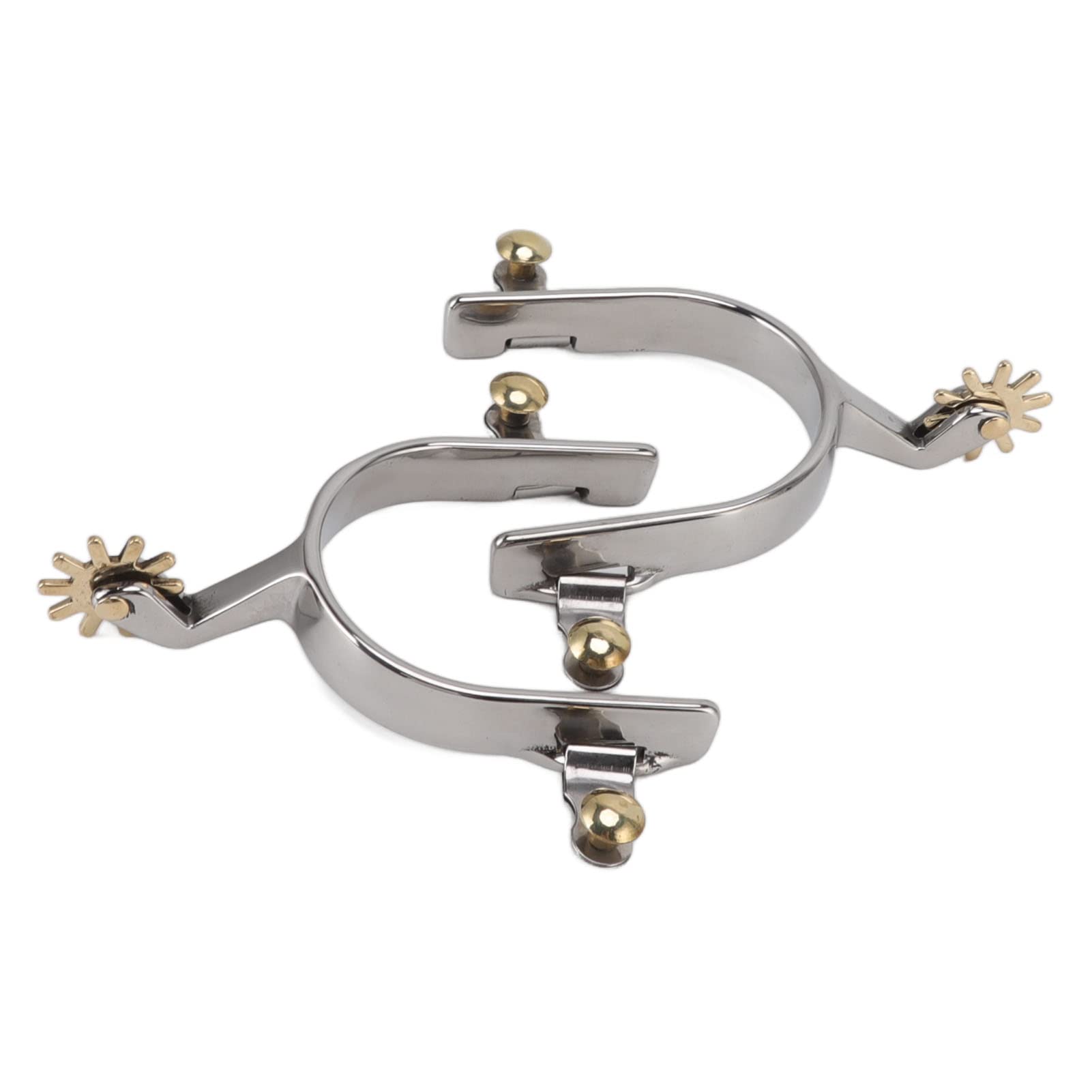 1 Paar Pferdesporen aus Edelstahl, Cowboy-Equestrian-Stiefelsporen für das Pferdetraining und das Reiten, leichte Roping-Sporen mit Western-Style-Design für Dressurwettbewerbe und
