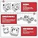 Hilitchi 107PCS 6 Sizes Zinc Plated Square Weld Nuts Assortment Kit M4 M5 M6 M8 M10 M14 Square UNC Coarse Carbon Steel Machine Screw for Furniture, Vehicles, Caster and Industry Machine(Silver)