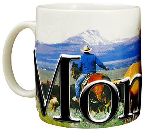 Taza de café Americaware Montana 18oz color blanco miniatura 2