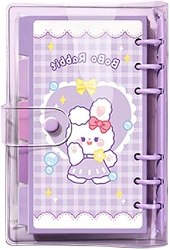 Cuaderno de PVC recargable hecho a mano con 6 anillas, organizador de diario de viaje con bolsillo para mujeres y hombres, hojas sueltas, papel