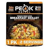 Peak Refuel Breakfast Skillet – Freeze Dried Camping & Backpacking Meal, Eggs, Sausage, Potatoes & Peppers, High Protein, 2 Servings
