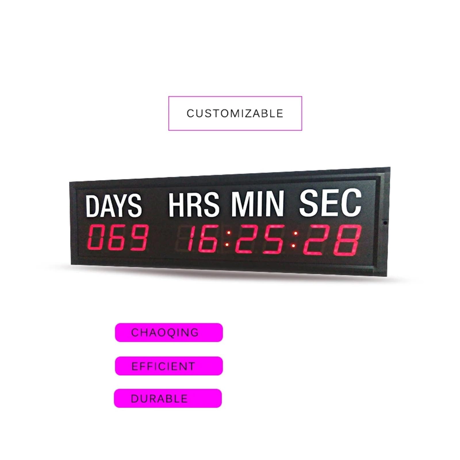 Reloj de cuenta regresiva LED 1,8 pulgadas for días, horas, minutos y segundos (HIT9-1.8R)
