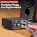 Pyle 240W Mini Bluetooth Home Stereo Amplifier - 2 Channel Compact Micro Receiver with Bass & Treble Control Dials - Includes Power Supply - Use with Passive Speakers for Indoor - Garage - Desktop