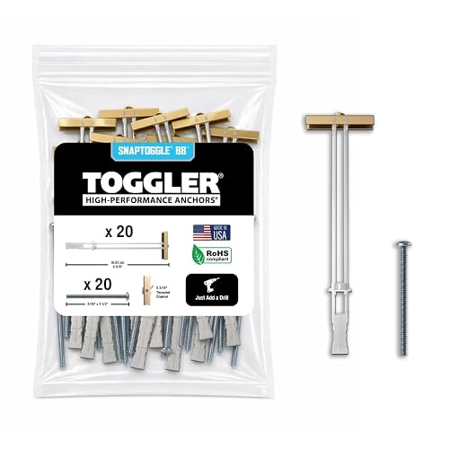TOGGLER SNAPTOGGLE Drywall Anchor with Included Bolts for 1/4-20 Fastener