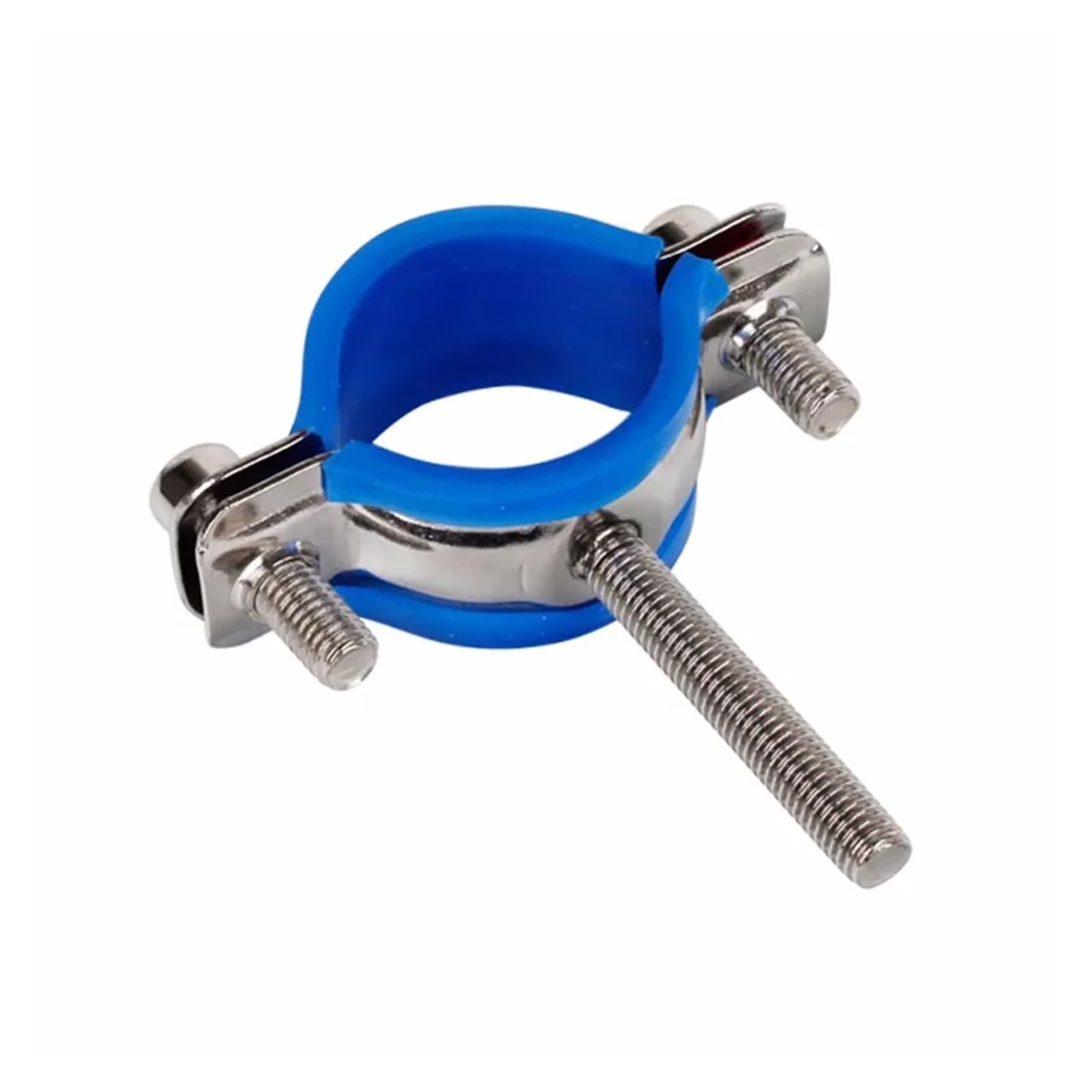 Abrazadera ajustable para tubos 1 Pz M8 Vite Asta 50mm Fit 8-108mm OD Tubo In Acciaio Inox 304 Tubo Staffa di Gancio Morsetto Suppoert clip Con Custodia Blu(BLUE,102-108mm)
