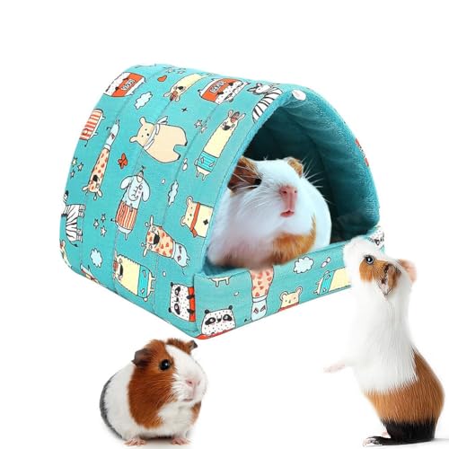 Deofun Cozy Cotton Tent for Small Animals - Guinea Pig Hideout, Hamster Bed, Portable House for Chinchillas, Rats, Hedgehogs (6.8