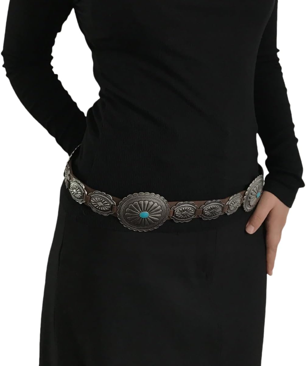 Western Belts for Woman Cowgirl Concho Belts Country Concert Rodeo Outfits Women Turquoise Belt for Jeans Dresses - Image 7