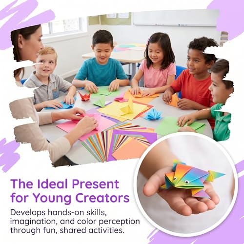 Miniatura 7 de 300 Hojas De Papel Origami 20 Colores, Folios De Colores 20 X 20 Cm, 15 X 15 Cm, 10 X 10 Cm, 70g M Cartulinas Colores, Papel Plegable Cuadrado De Doble Cara, Adecuado Para Manualidades