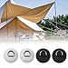 HSOKEW 12Pcs D Rings for PVC Inflatable Boat, Stainless Steel D-Ring Circular Patch Round Pad D Ring PVC Patch Canoe Raft Dinghy Kayak Surfboard Paddle Deck Accessories, White/Black, NO Glue