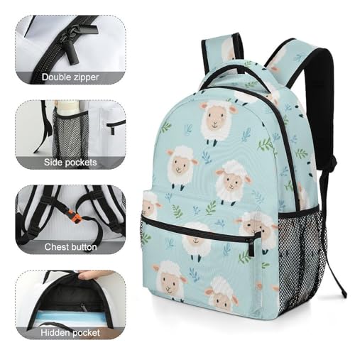 Cute Sheep Pattern Funny Backpack Casual Daypack Lightweight Shoulders Bag for Men Women Cute Print4