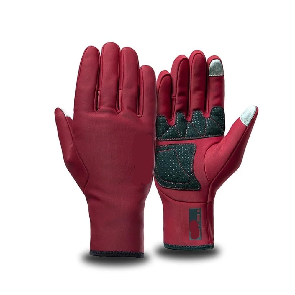 Guantes de ciclismo invierno cálidos con dedos completos y pantalla táctil, antideslizantes, for carreras montaña carretera, for hombres mujeres