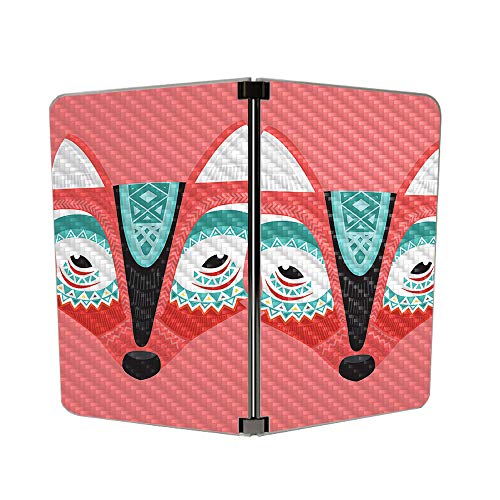 Image of MightySkins Carbon Fiber Skin for Microsoft Surface Duo - Aztec Fox | Protective, Durable Textured Carbon Fiber Finish | Easy to Apply, Remove, and Change Styles | Made in The USA