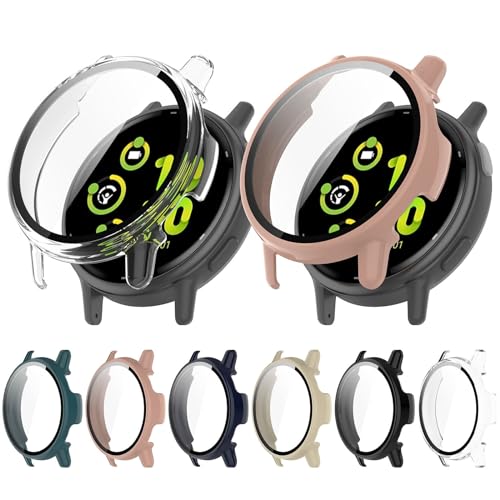 Compatible with Garmin Vivoactive 5 Watch Case Cover, Replacement PC Protective Case Full Cover Built-in HD Tempered Glass Screen Protector for Garmin Vivoactive 5 Smart Watch (6-Pack) by RuenTech - Image 5