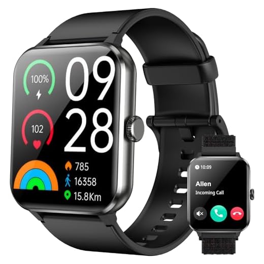 IOWODO Montre Connectée Femme Homme,Smartwatch, 100+ Modes Sports, Appel Bluetooth, Écran 1.85", Cardiofréquence/Oxymètre/Analyse Sommeil, Montre Connectée pour Android/iOS (Noire)