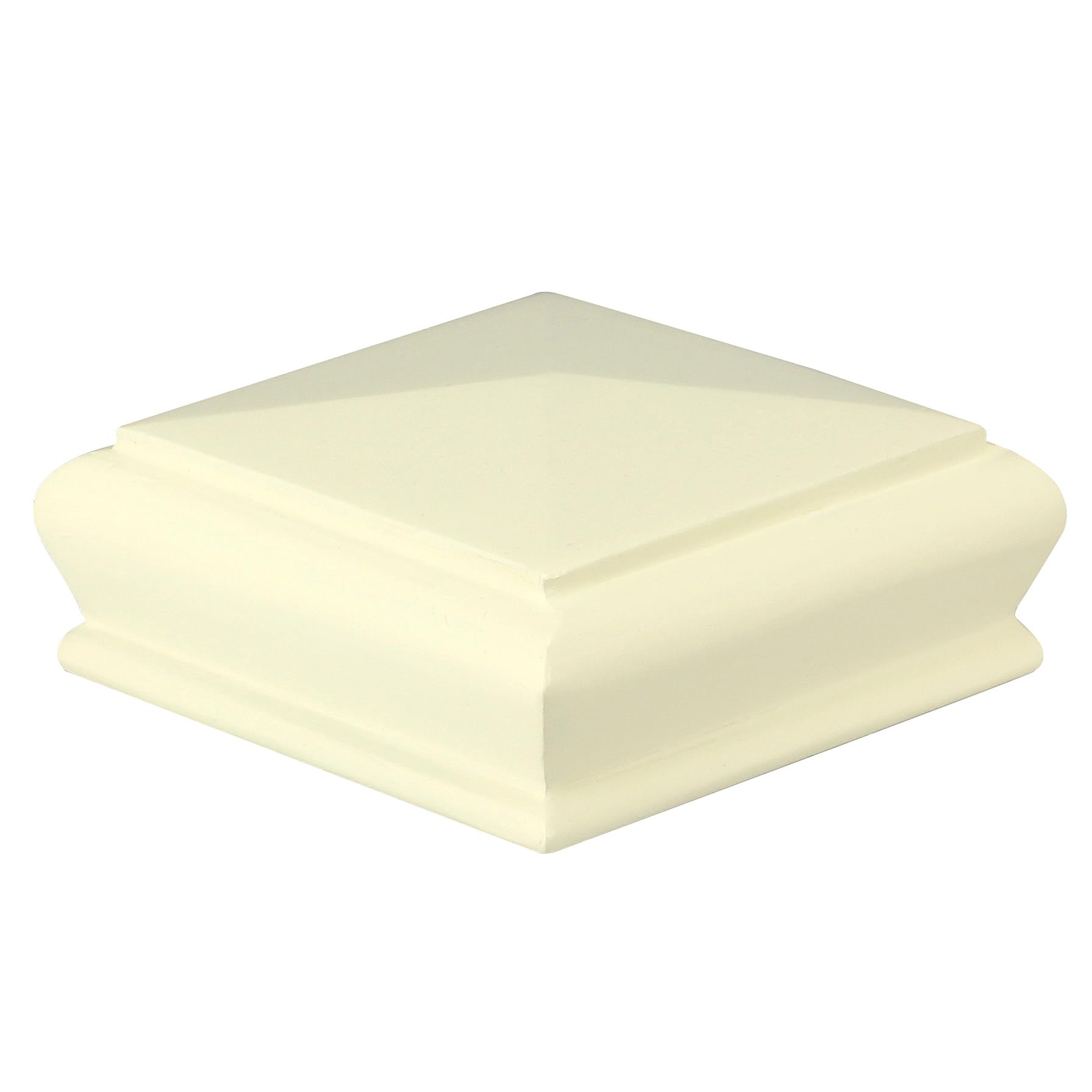 White Primed Pyramid Newel Cap 90mm for Staircases – Ready to Paint Stair Post Cap for 90mm Newel Posts – Modern Stair Parts – Jackson Woodturners
