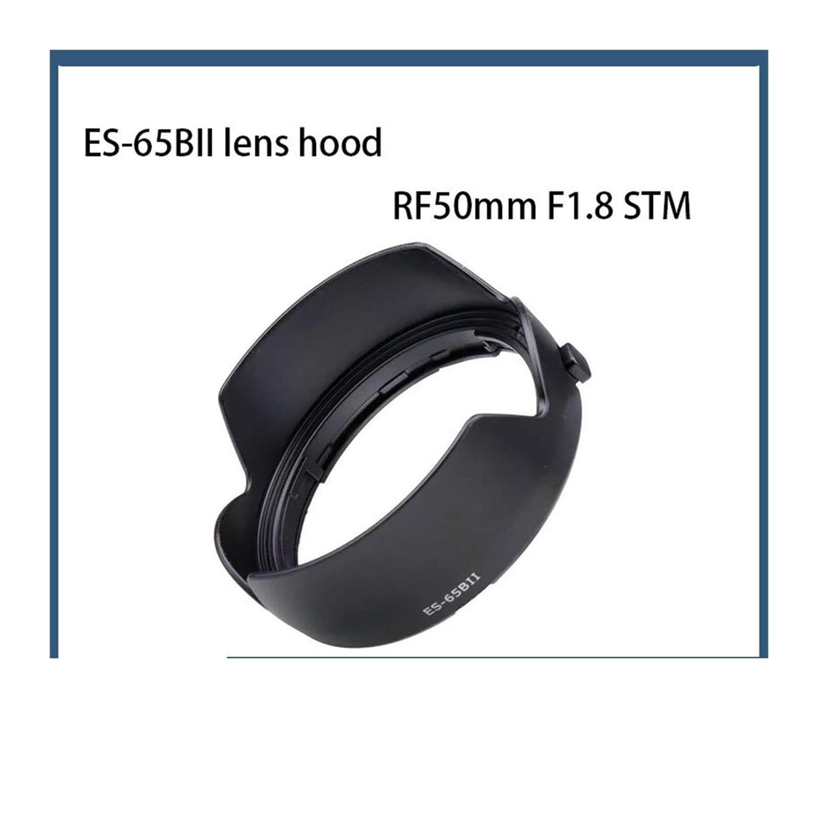 ES65BII Parasol de Lente ES-65BII, Compatible con Canon, Soporte a presión RF50mm F1.8 STM se Puede Instalar en cámara sin Espejo R6R5RP inversa