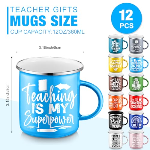 Set de 12 Tazas de Esmalte para Docentes 12 oz miniatura 2