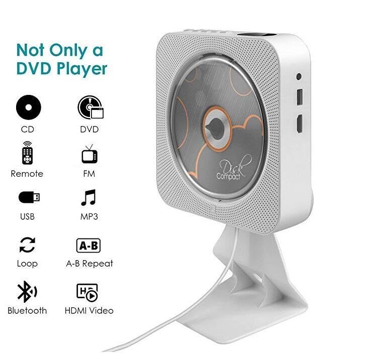 Odtwarzacz DVD z wyjściem 1080P dla telewizora Odtwarza płyty DVD i CD, przełącznik pociągany z pilotem Szybko i wygodnie