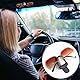 Mudder 2 Packungen Auto Gläser Halter Universelles Auto Visier Sonnenbrillen Halter Clip Leder Brillen Aufhänger und Ticket Karten Clip Brillen Halterung für Auto (Schwarz)