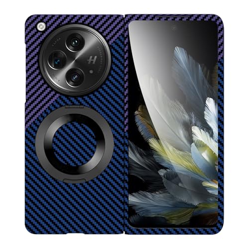 Coque Oppo Find N3 en fibre de carbone avec béquille intégrée