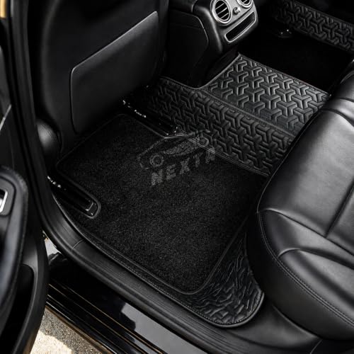 Image of NEXTA 8D Custom Floor Mats for Audi Q8 (Model 2023-2026) Full Coverage All Weather, All Season Full Black