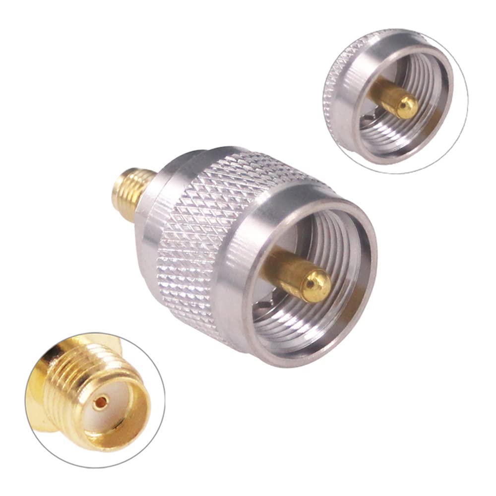 RFaha 4pcs SMA to UHF Coax Connector SMA Male/Female to UHF SO239 PL259 M/F RF Coaxial Adapter Converter Kit(F108-4) - Image 2