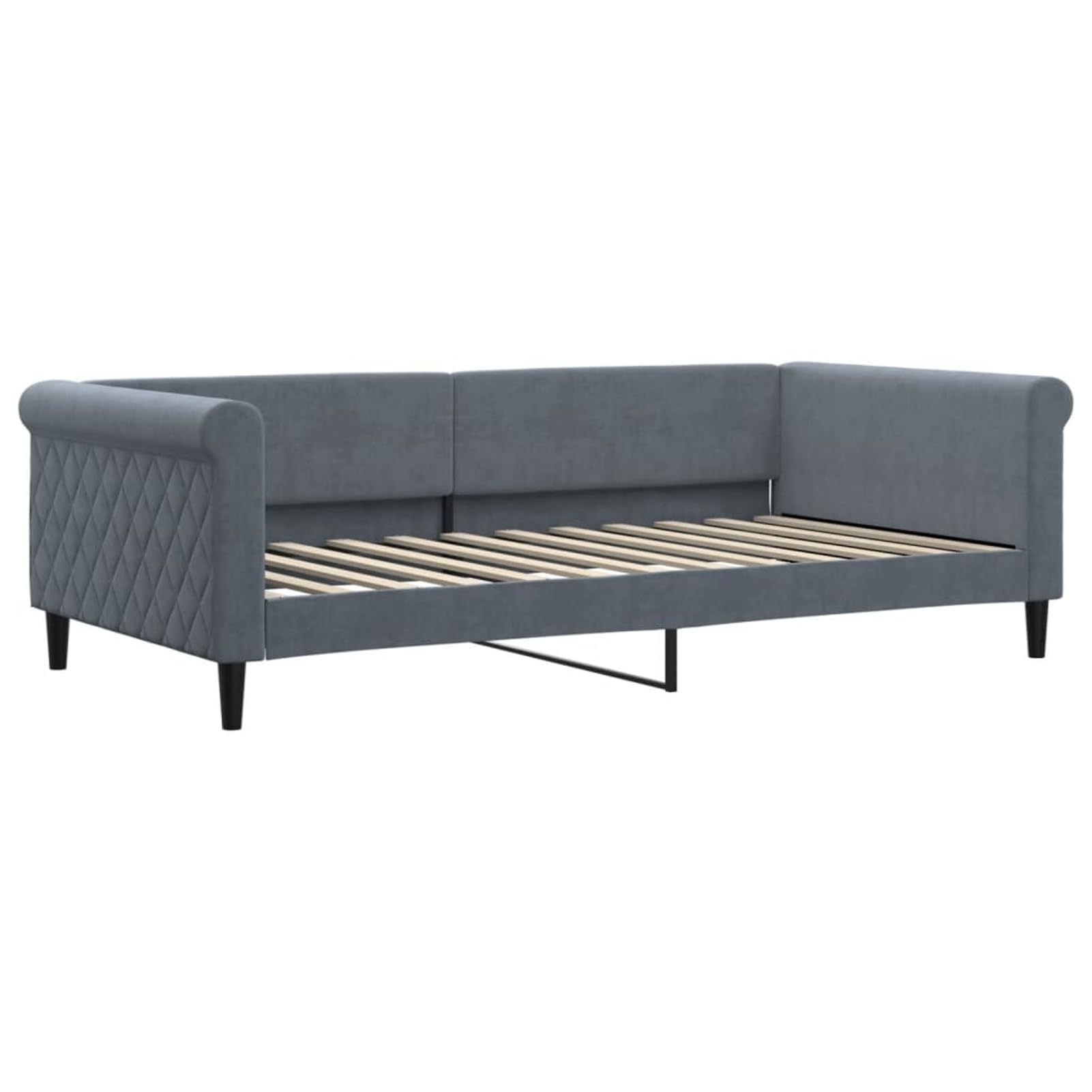 ATOMSTACK MAKER Divano letto pieghevole 2 in 1 con cassetti portaoggetti, rivestito in velluto grigio scuro, 229 x 110 x 68 cm, ideale per piccoli spazi e visite, materassi non inclusi