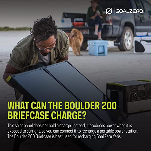 Goal Zero Boulder 200 Briefcase, 200-Watt Monocrystalline Solar Panel With Kickstand, Portable Solar Panel For Camping And Tailgating, Emergency Solar Power #TOP5