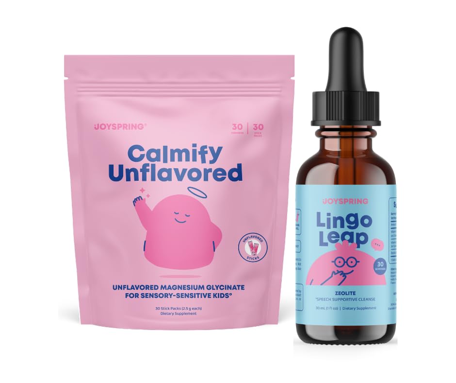 JoySpring LingoLeap Drops + Calmify Kids Magnesium Powder Stick Bundle
