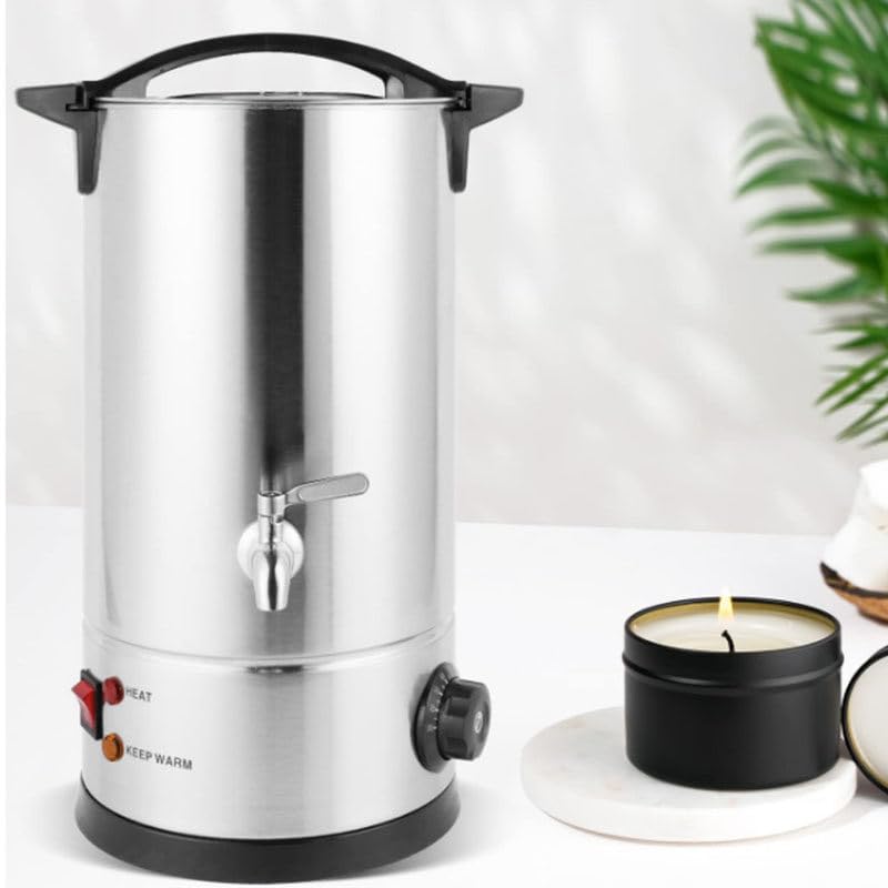 Fundidor de cera digital para hacer velas, boquilla fácil de verter con control preciso de temperatura, diseño sin obstrucciones para una producción fácil de limpiar