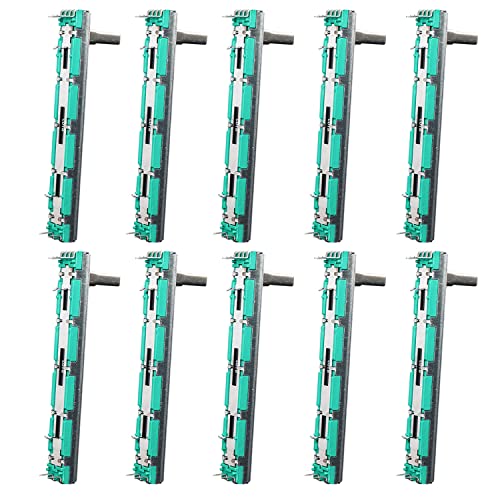 Taiss 10Pcs 10K Duplo Linear Slide Potenciômetro 75Mm Volume Controle Eletrônico Potenciômetro B103-