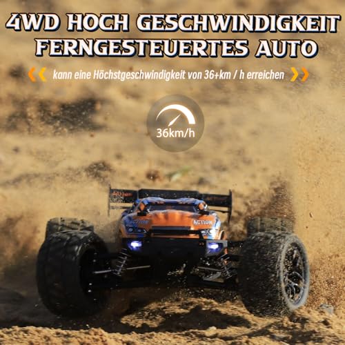 HAIBOXING Ferngesteuertes Auto 4WD RC Auto 1/18 36 km/h All Terrain Offroad Ferngesteuert Buggy 2.4Ghz All Terrain Rennauto Ferngesteuert RC Buggy,Ferngesteuert Monstertruck für Kinder und Erwachsene
