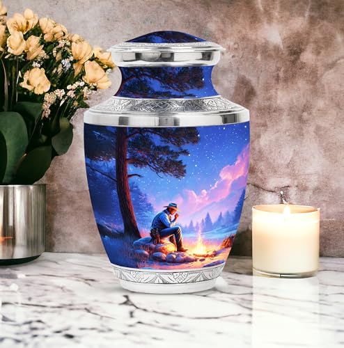 Image of Cowboys Urn Ash Burials for Human Ashes 1 Large & 2 Small | Ashes Urn Human Remains, Decorative Urns