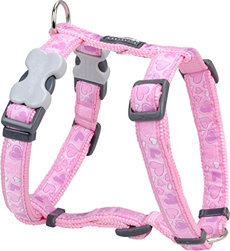 Red Dingo Classic Dog Harness Design, Breezy Love Pink, Large 25mm