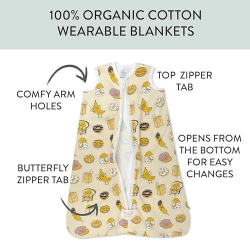 Image of HonestBaby Wearable Blankets Sleeping Bags Swaddle Transition 100% Organic Cotton for Infant Baby Boys, Girls, Unisex