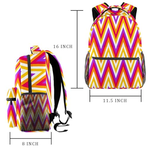 Sac à dos de voyage décontracté à chevrons pour les sorties et les cours - 2