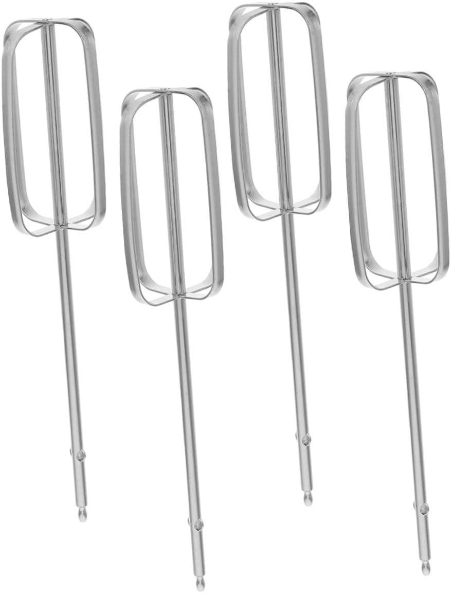 COLLBATH 4Pcs Hand Mixer Beaters Attachments Stainless Steel Paddle Tools for Electric Mixer Efficient Egg Beater Replacement Parts for Baking and Cooking