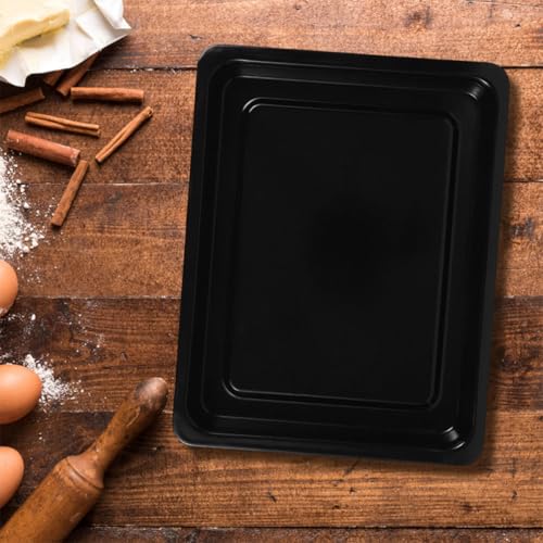 Plaque à pâtisserie émaillée rectangulaire noire de grande capacité - 7