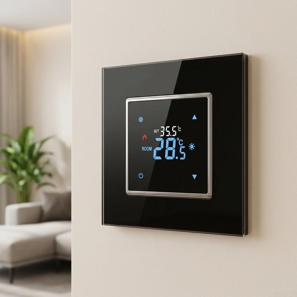 Thermostat Connecté WiFi pour Plancher Chauffant Électrique - Programmable 7 Jours Tactile Compatible pour alexa Google Home 16A(Electric Floor)