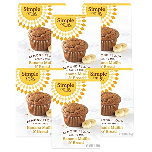 Simple Mills Almond Flour Baking Mix, Banana Muffin & Bread Mix - Gluten Free, Plant Based, Paleo Friendly, 9 Ounce (Pack Of 6) #TOP3