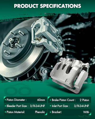Image of SCITOO Front Rear(Left+Right) Brake Calipers With Bracket 18-B5022 18-B5023 18B4921 18B4920 Compatible For Ford For F-250 Super Duty 2005-2007 For Ford For F-350 Super Duty 2005-2007