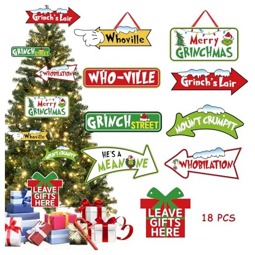 27+ Creative Grinch Christmas Tree Ideas to Spread Holiday Cheer 2 18pcs Grinchs Ornaments for Christmas Tree, Grinchs Tree Decor, Whoville Christmas Decorations Paper Hanging Ornaments for Winter Xmas Party Favor Supplies