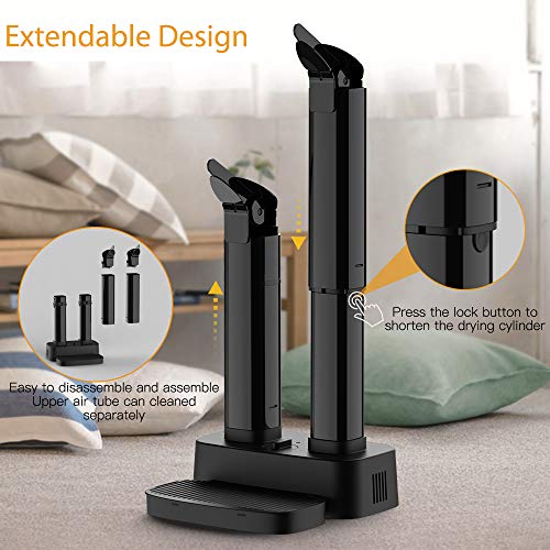 Teletrogy Electric Shoe And Boot Dryer With Timer and Heat blower Adjustable 2 Air Shoe Dryer Electric Boot Warmer Super Quiet Fast Drying For Shoes Boots Gloves Socks CETL Standard Detachable Pipes - Thumbnail 6