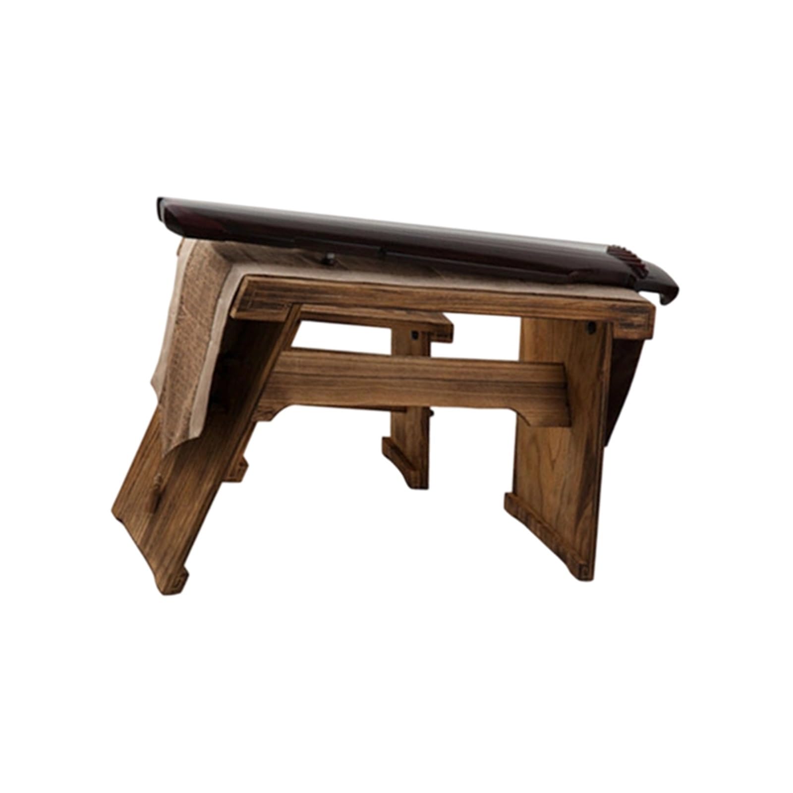 Professioneller Guqin 7saitiges Tragbares Paulownia Holz Professionelles Ebenholz(Guqin Table)